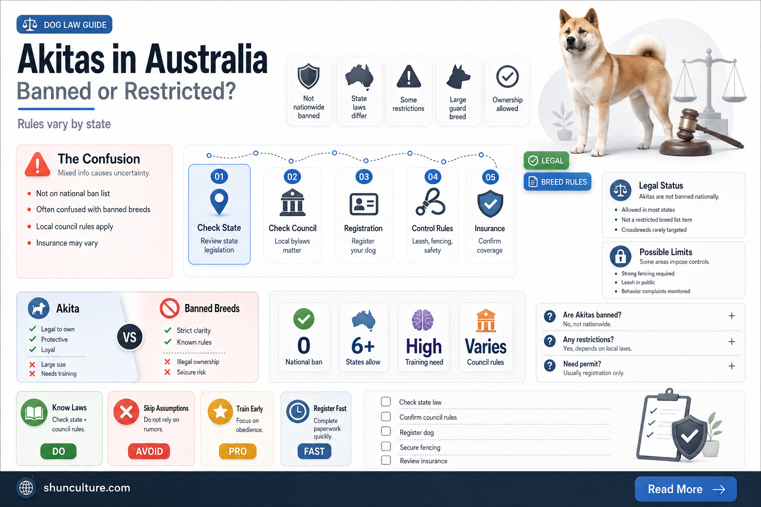 are akitas banned in australia