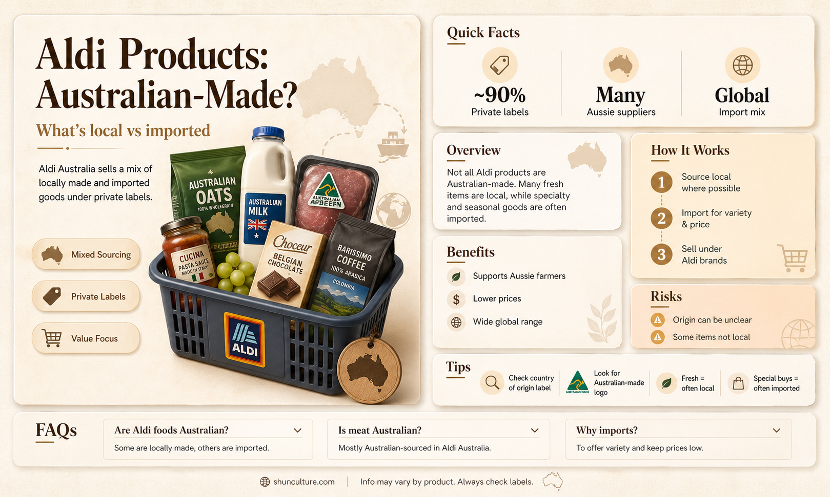 are aldi products australian made