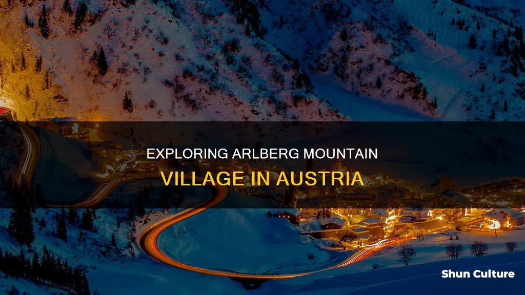 am arlberg mountain village in austria