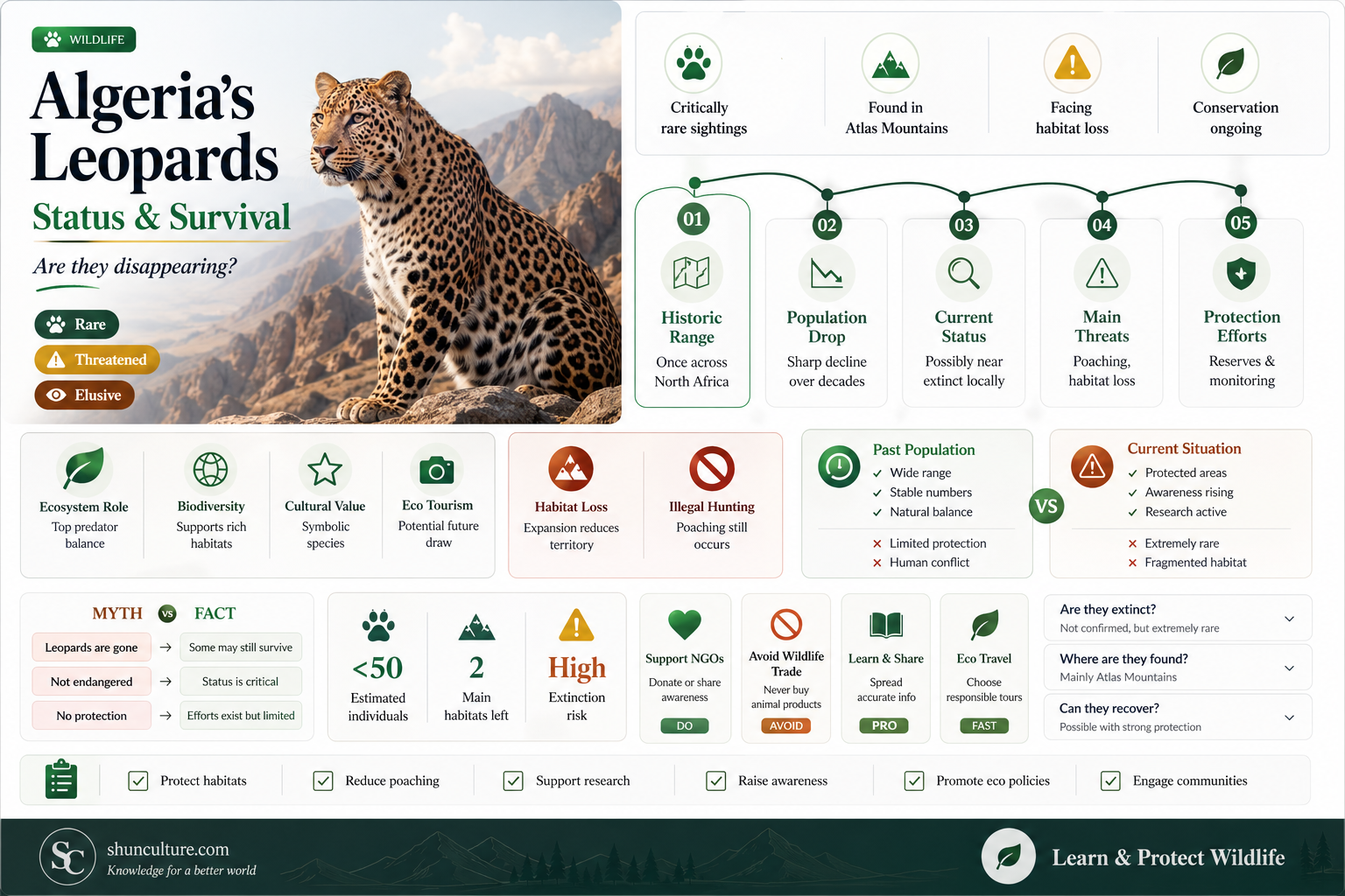 are algeria leopard endangered
