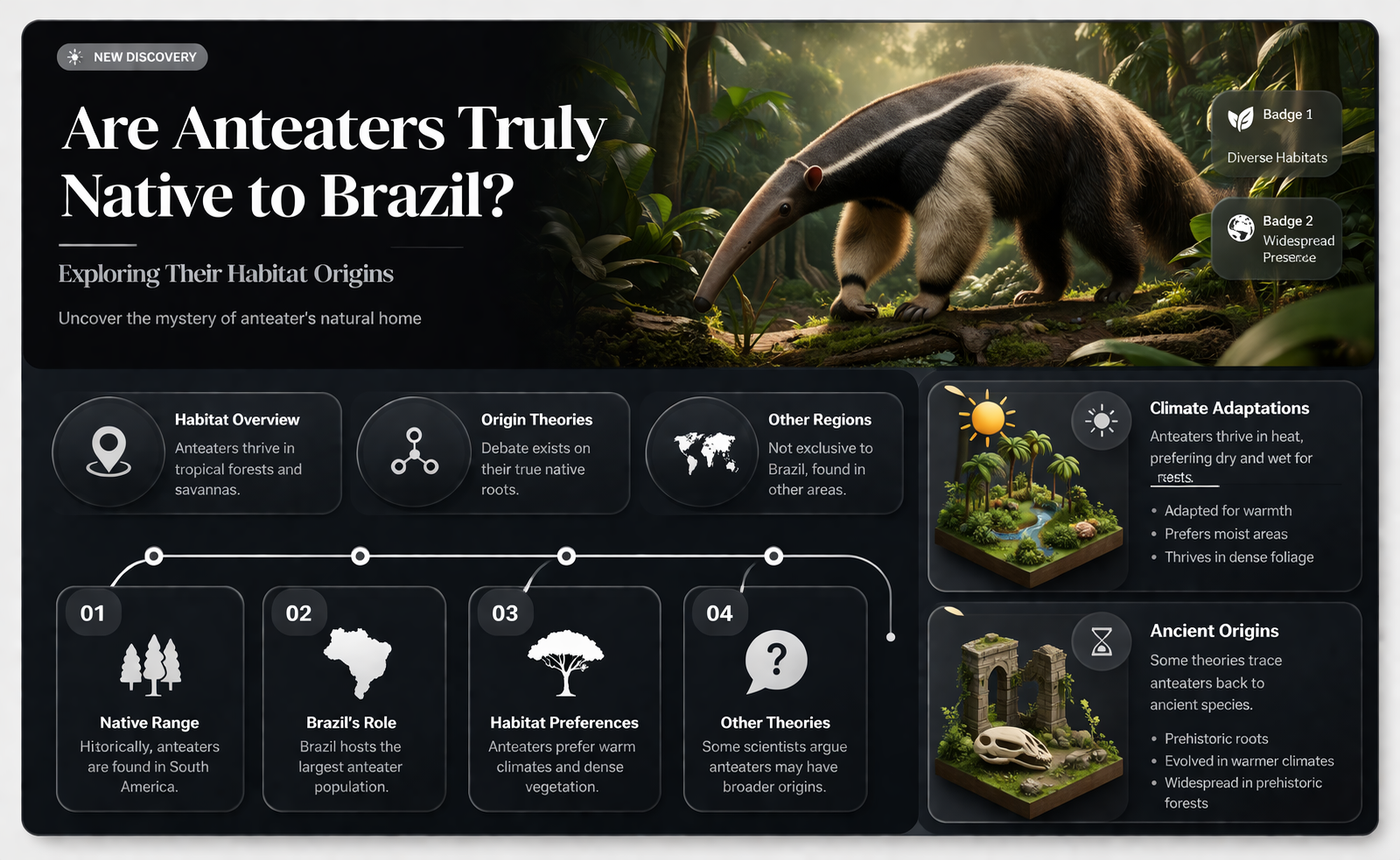 are anteaters native to brazil