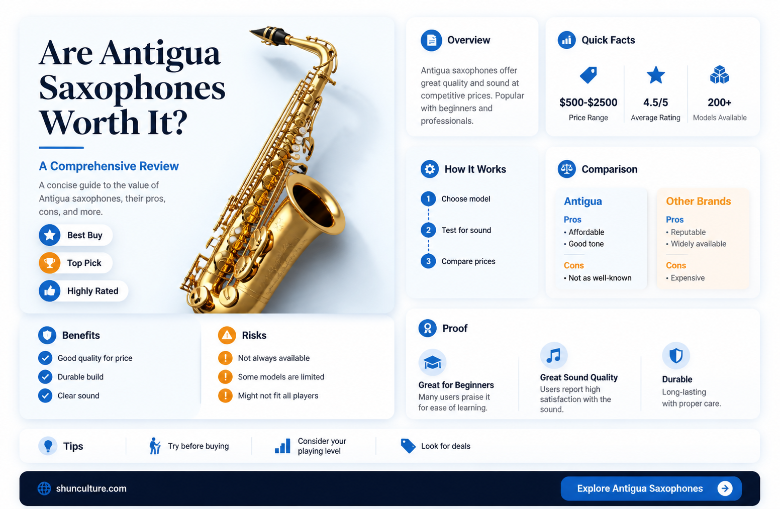 are antigua saxophones good