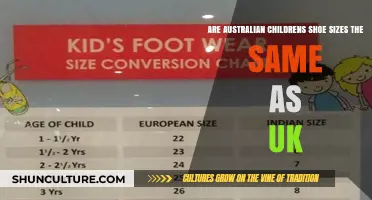 Child Shoe Sizes: Australia vs UK