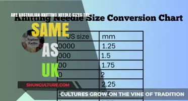 Knitting Needle Sizes: Australia vs UK