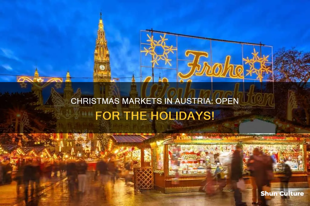 are austria christmas markets open