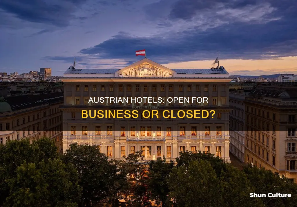 are austrian hotels open