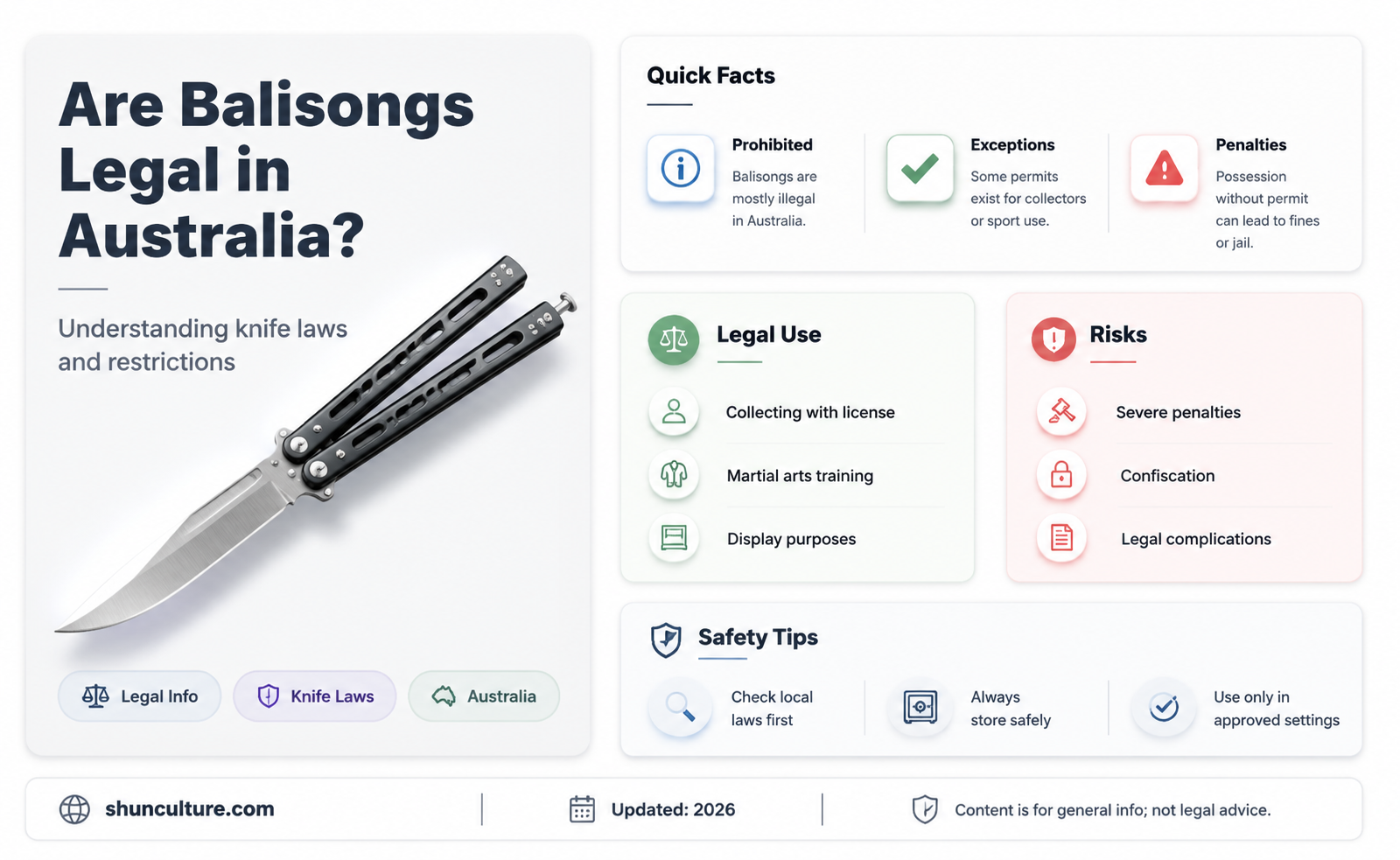 are balisongs illegal in australia