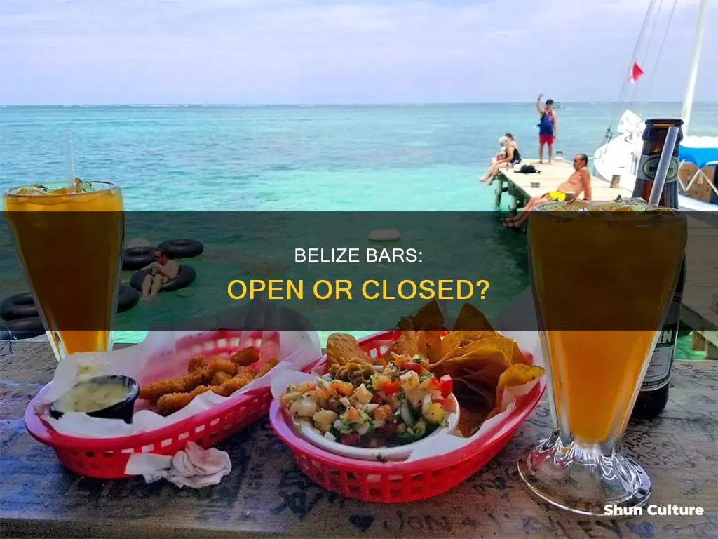 are bars open in belize