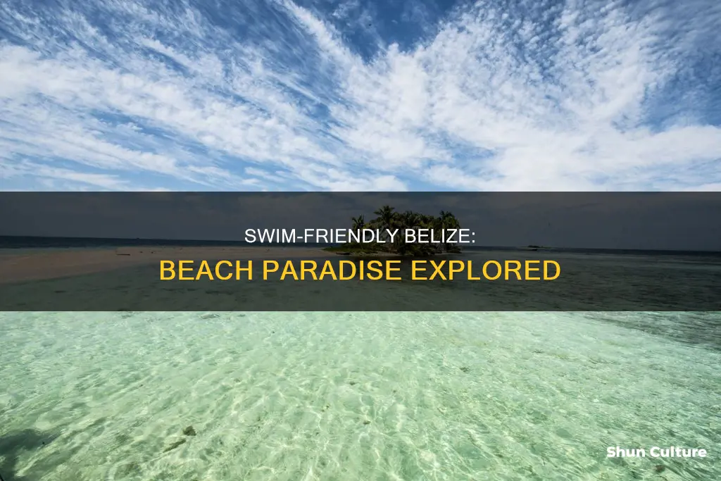 are beaches in belize swimable