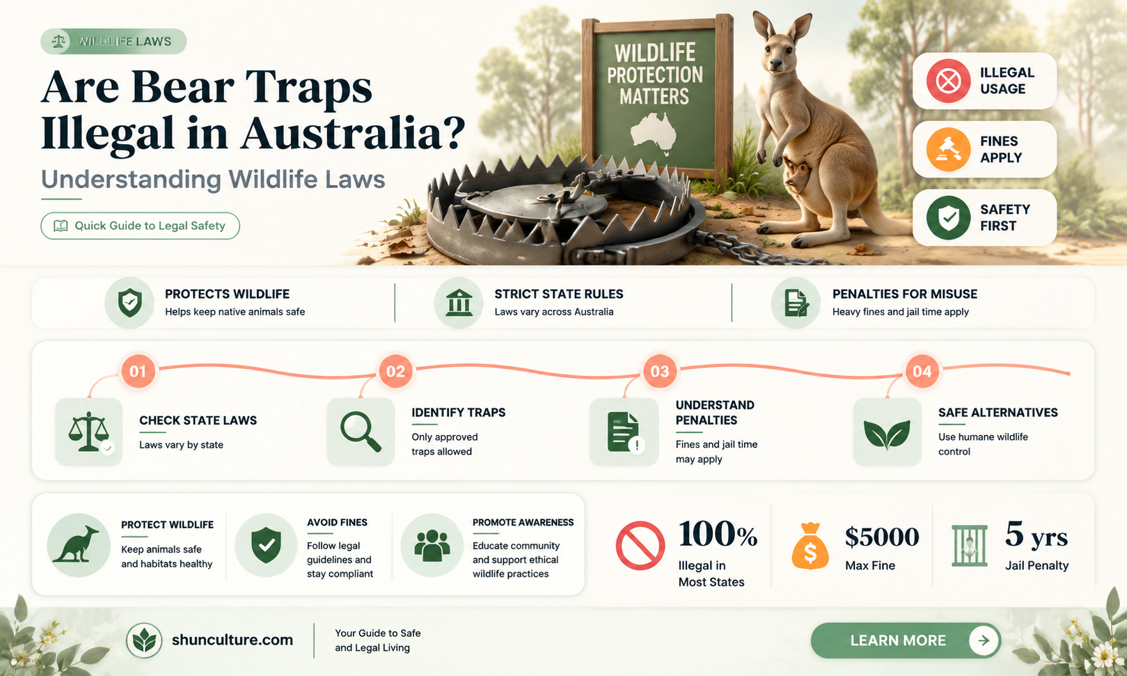 are bear traps illegal in australia