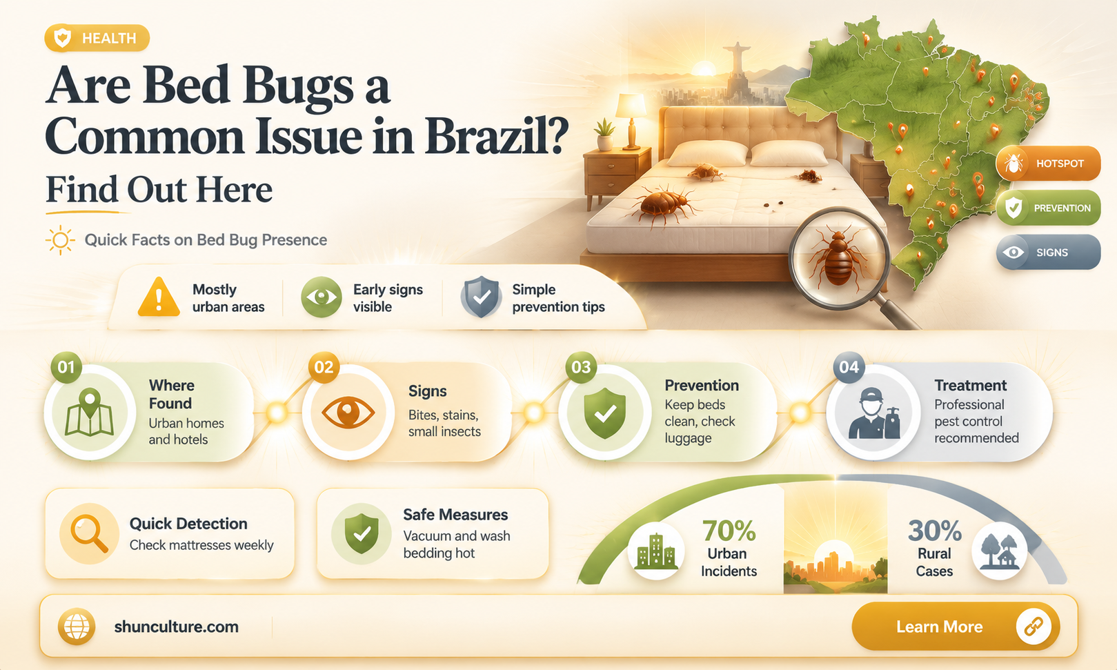 are bed bugs common in brazil