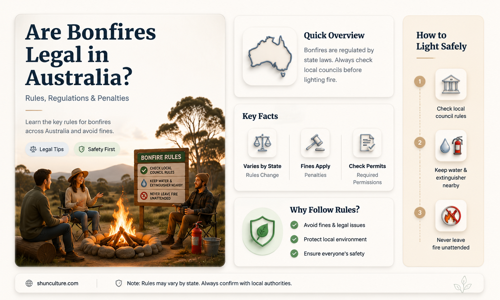 are bonfires illegal in australia