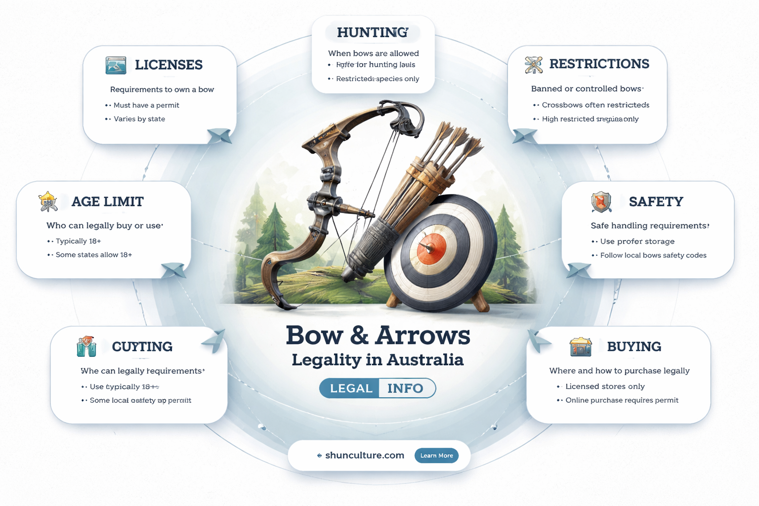 are bow and arrows illegal in australia