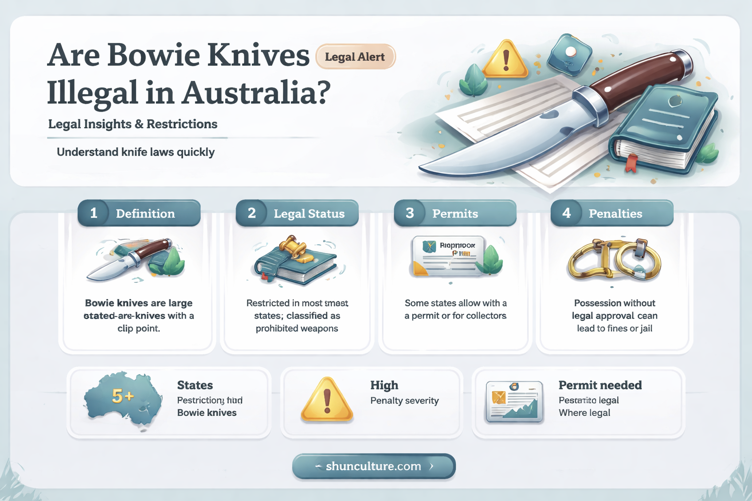 are bowie knife illegal in australia