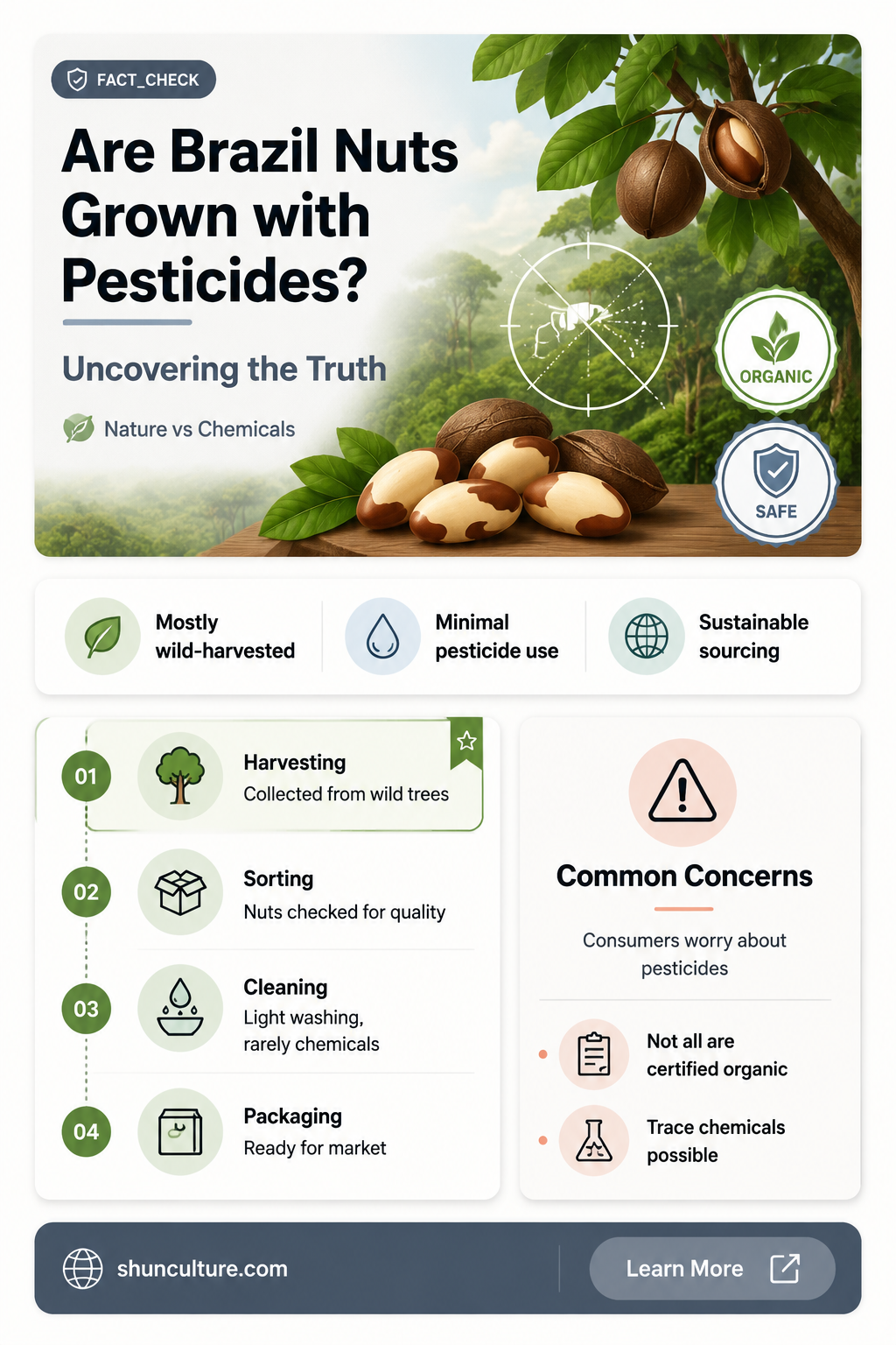 are brazil nuts grown with pesticides