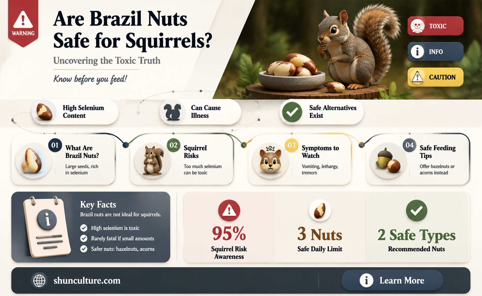 are brazil nuts poisonous to squirrels