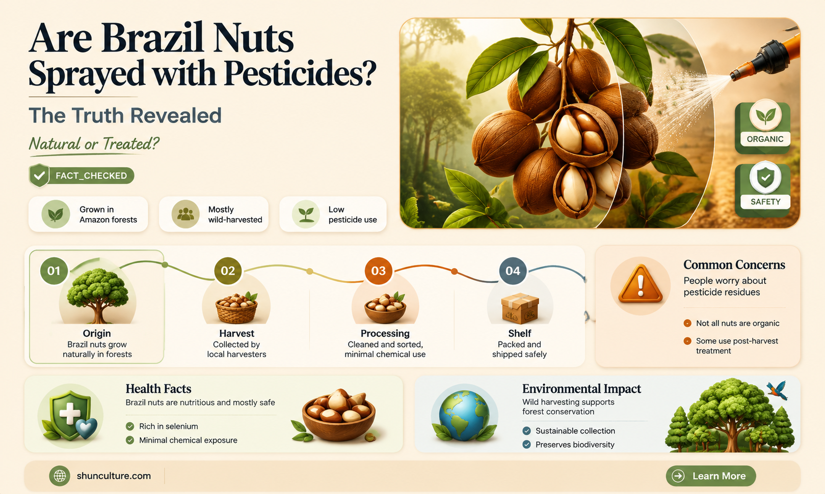 are brazil nuts sprayed with pesticides