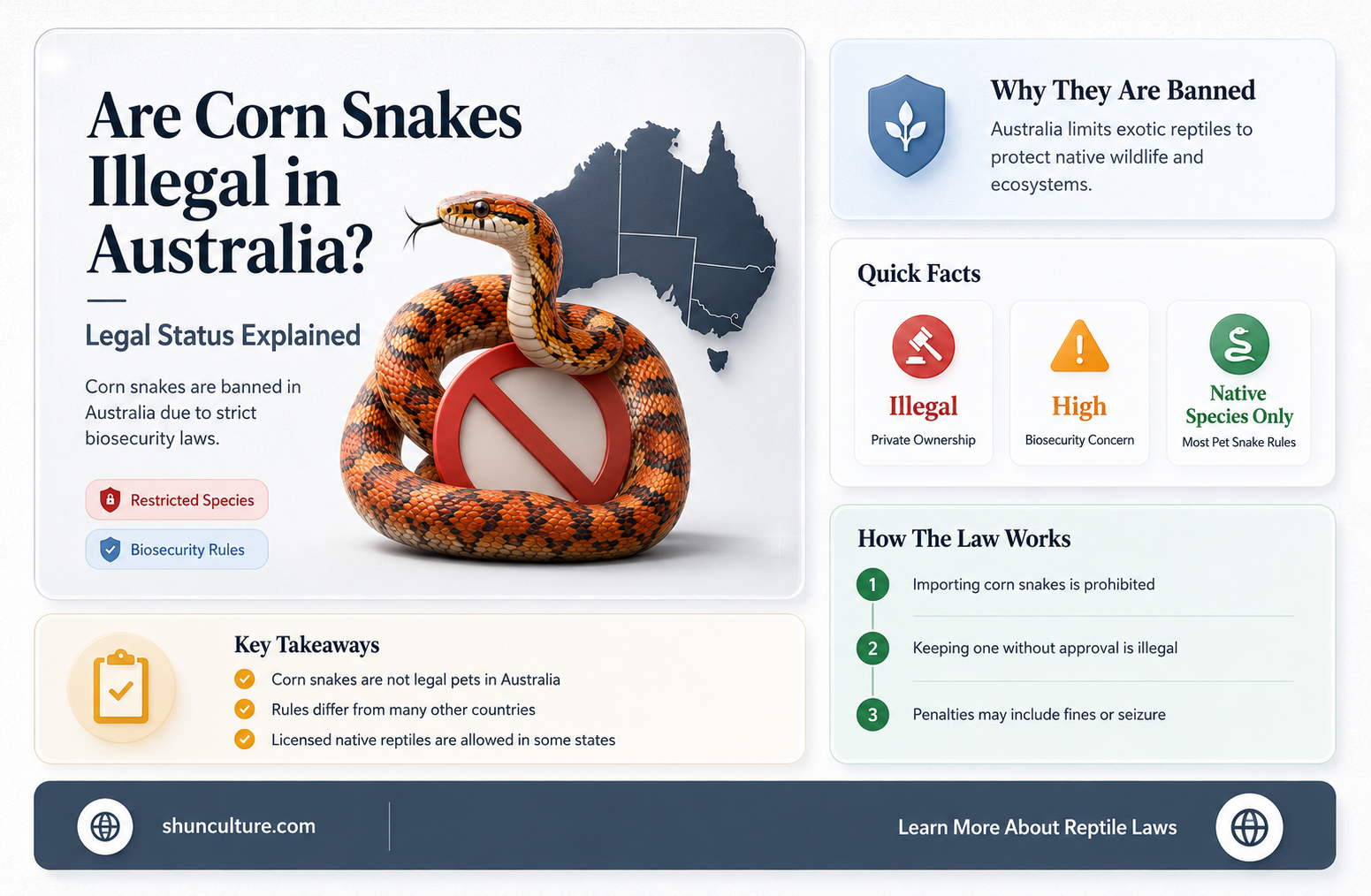 are corn snakes illegal in australia