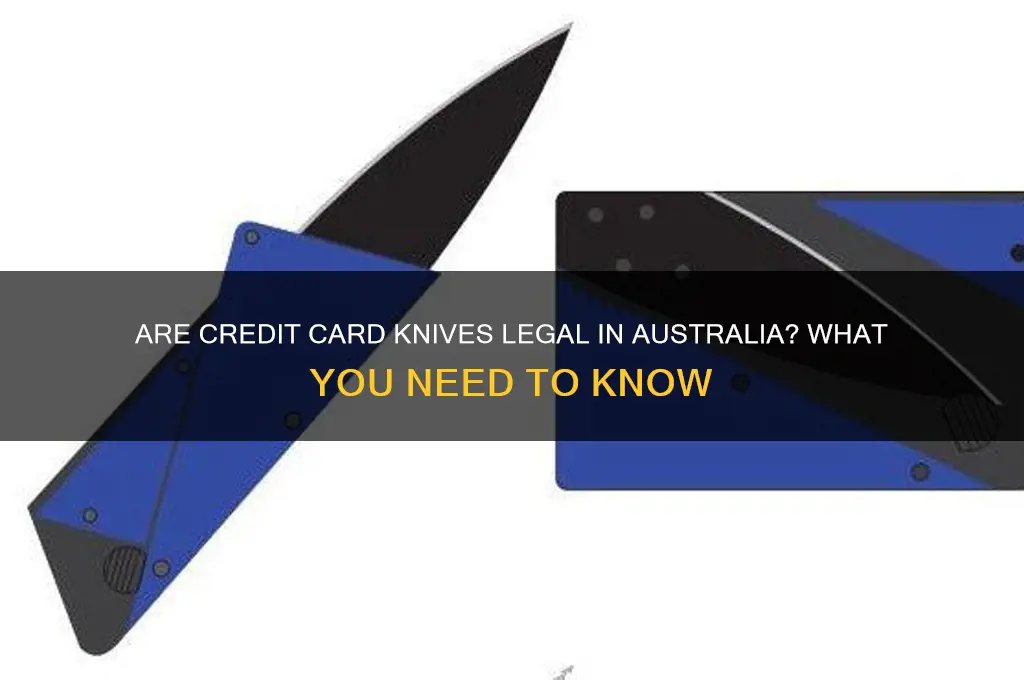 are credit card knives illegal in australia