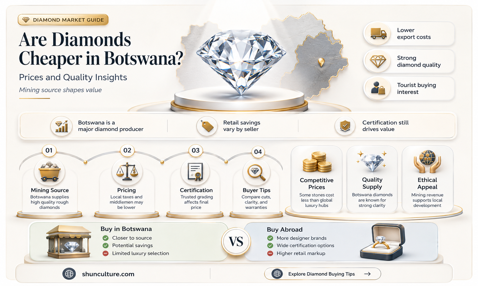 are diamonds cheaper in botswana