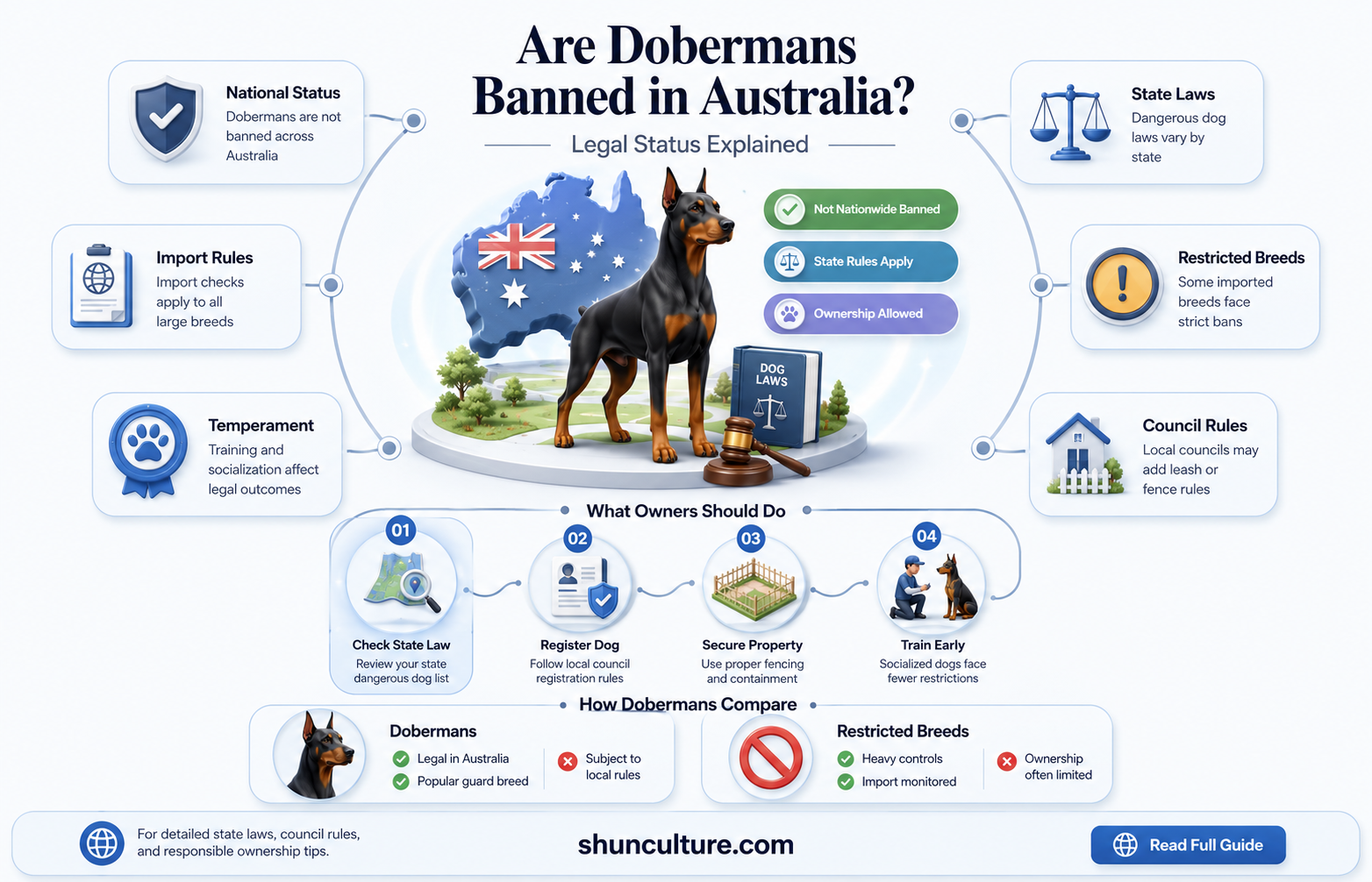 are dobermans illegal in australia