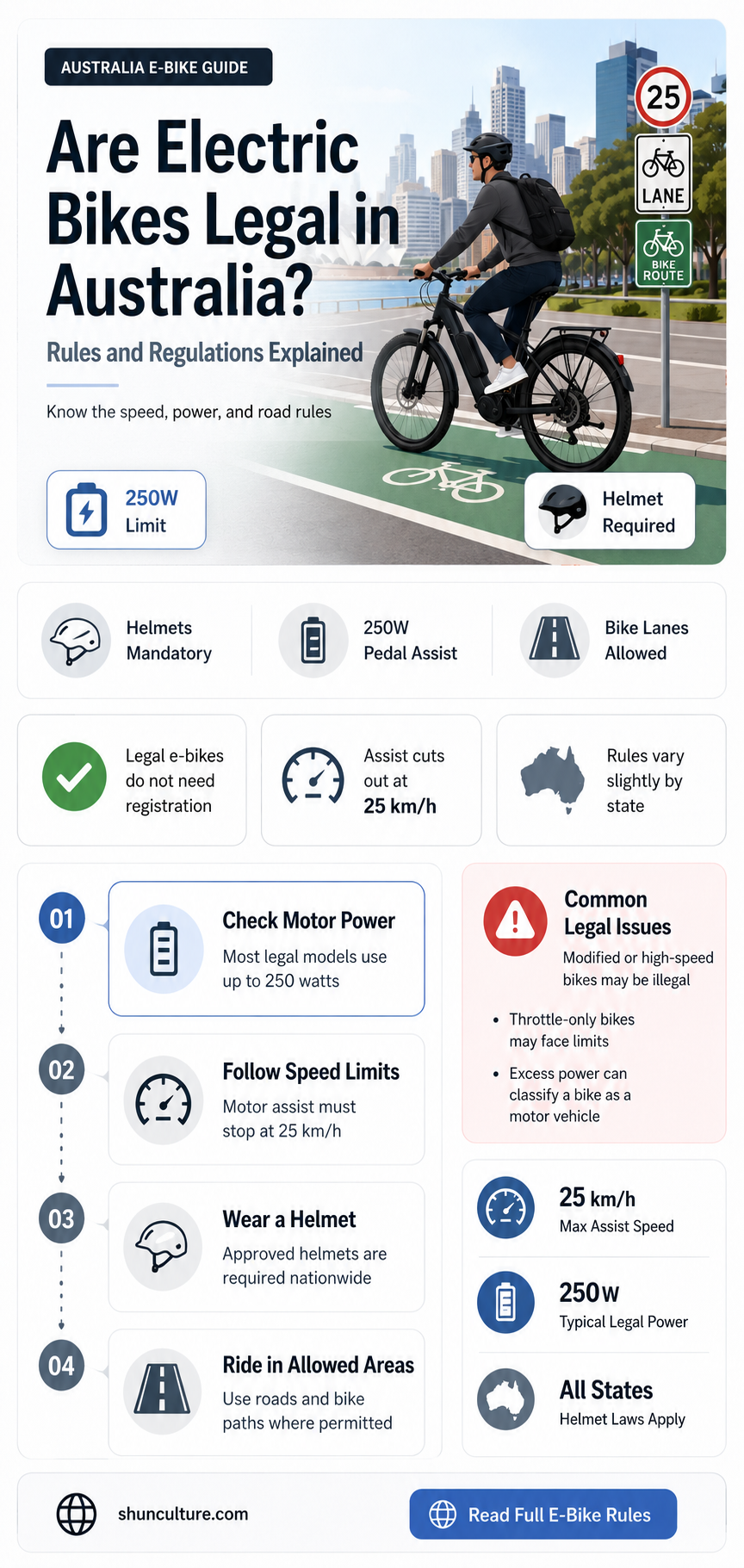 are electric bikes illegal in australia