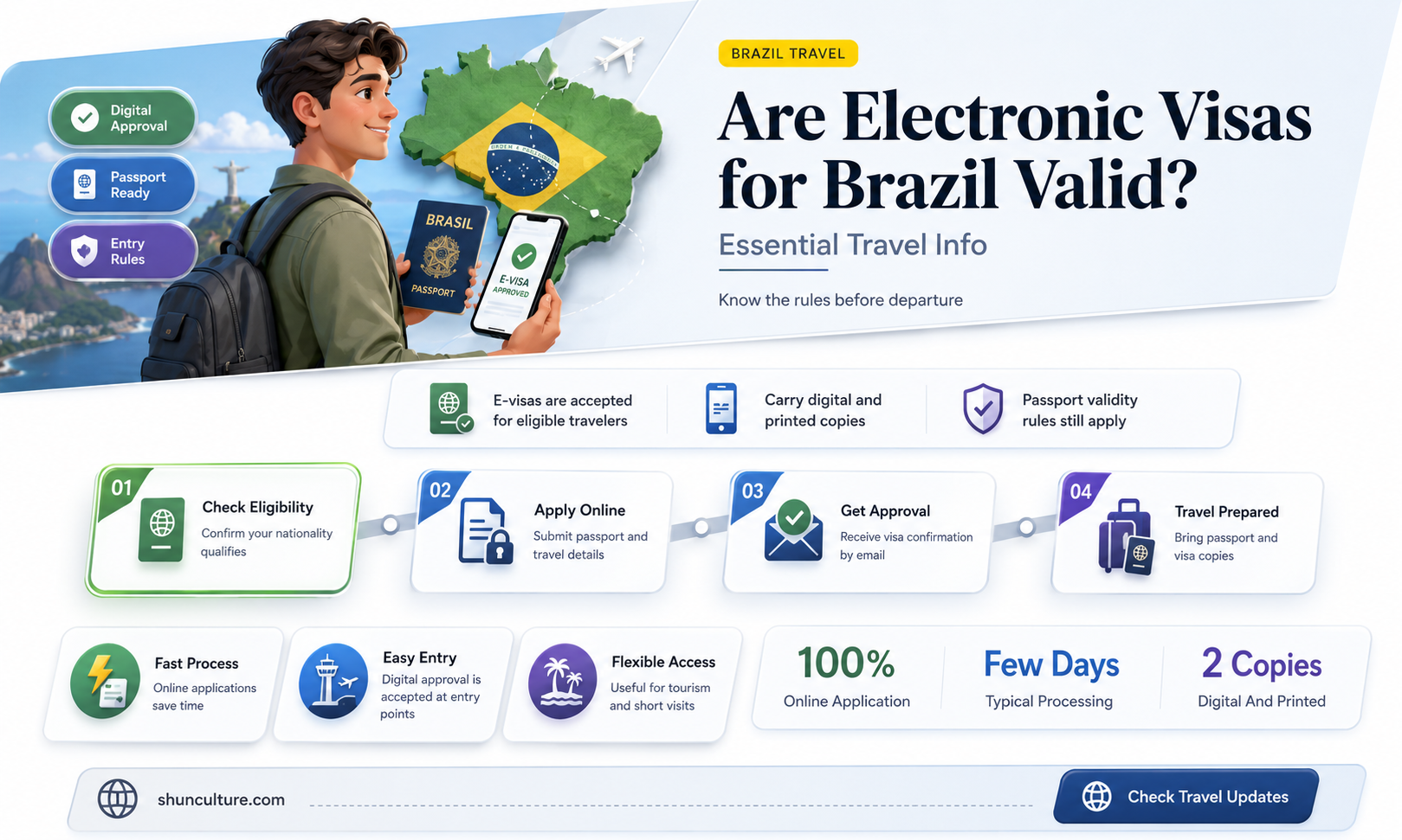 are electronic visas for brazil valid