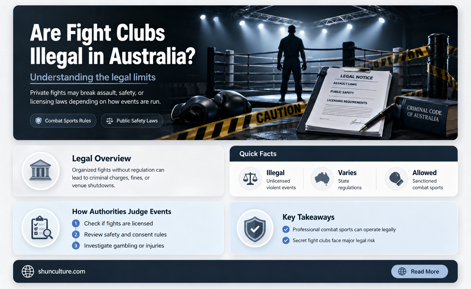 are fight clubs illegal in australia