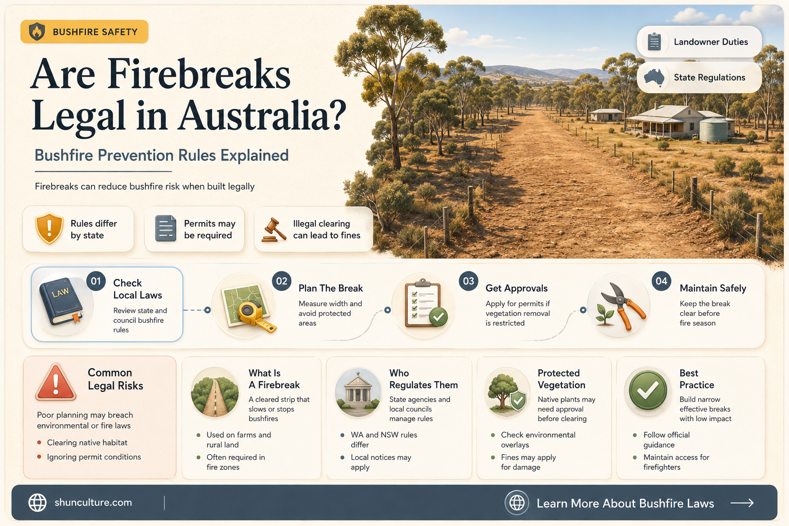 are firebreaks illegal in australia