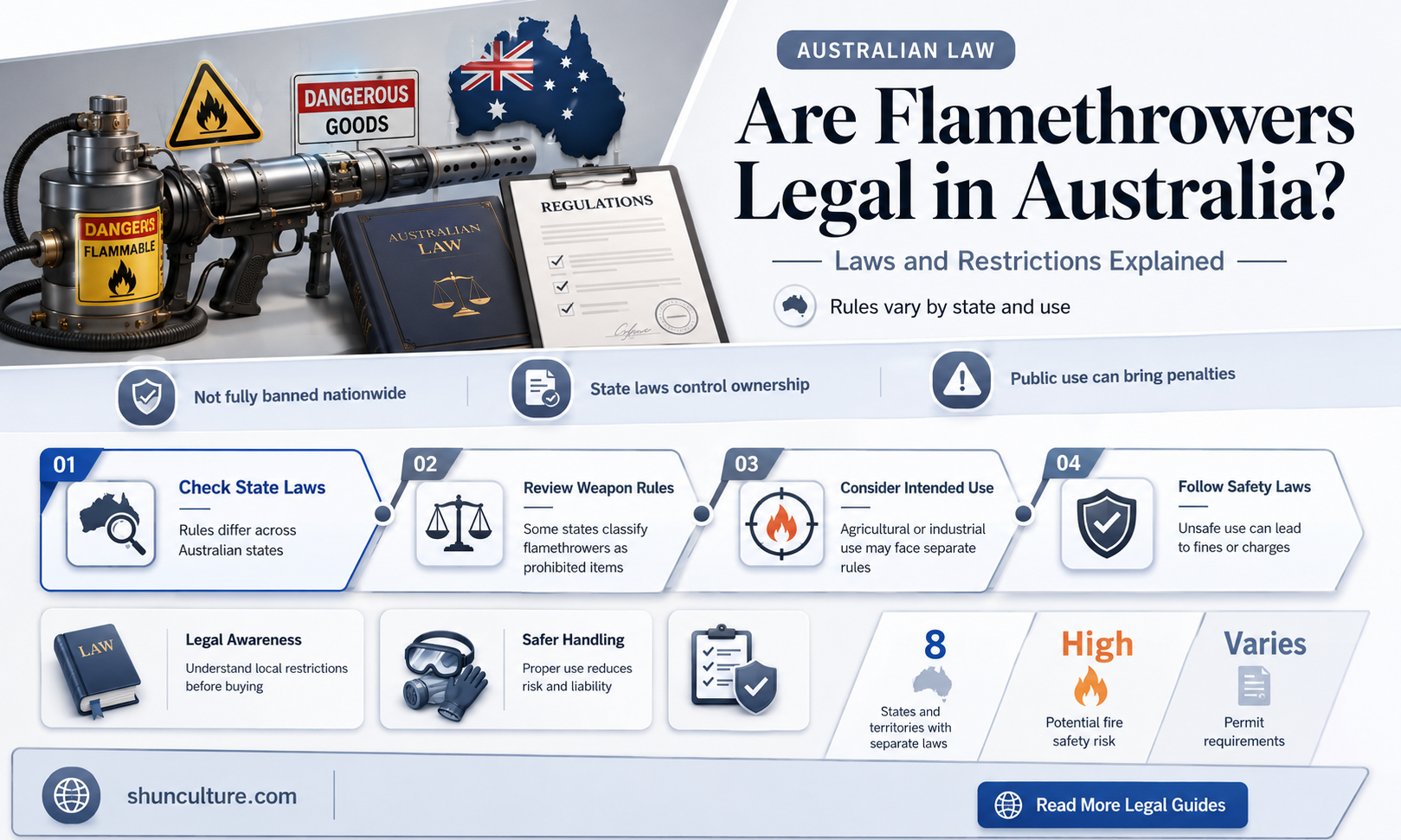 are flamethrowers illegal in australia