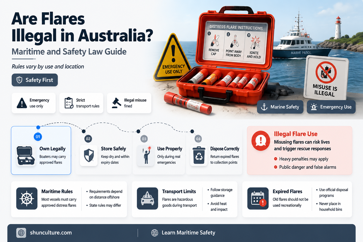 are flares illegal in australia