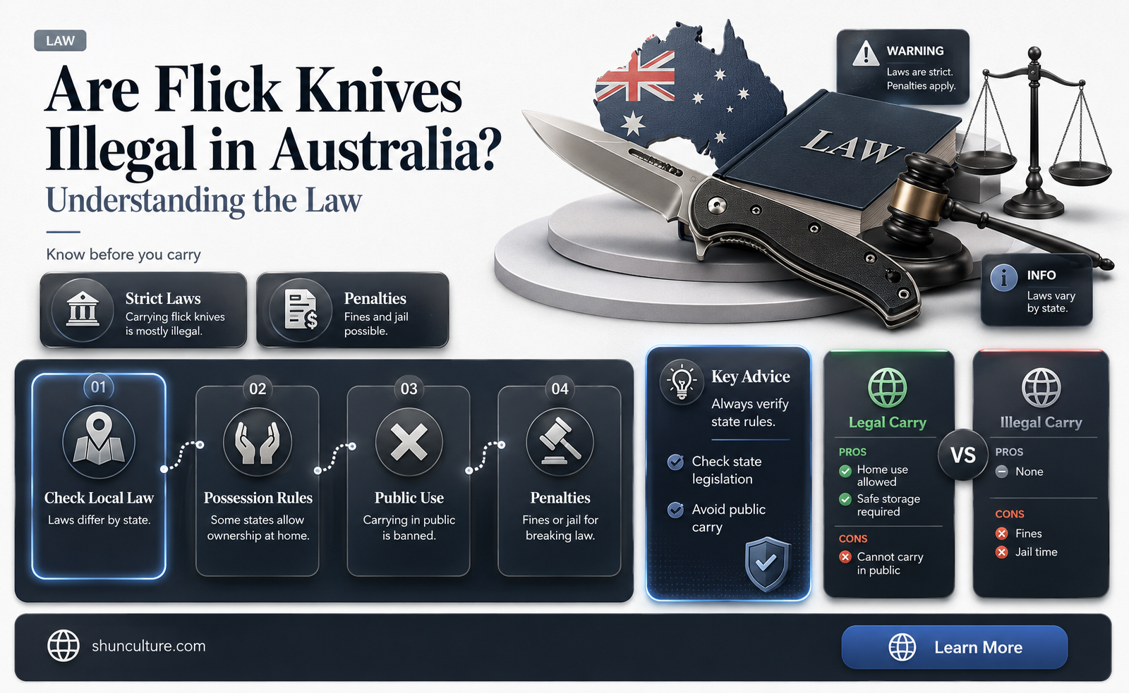 are flick knives illegal in australia