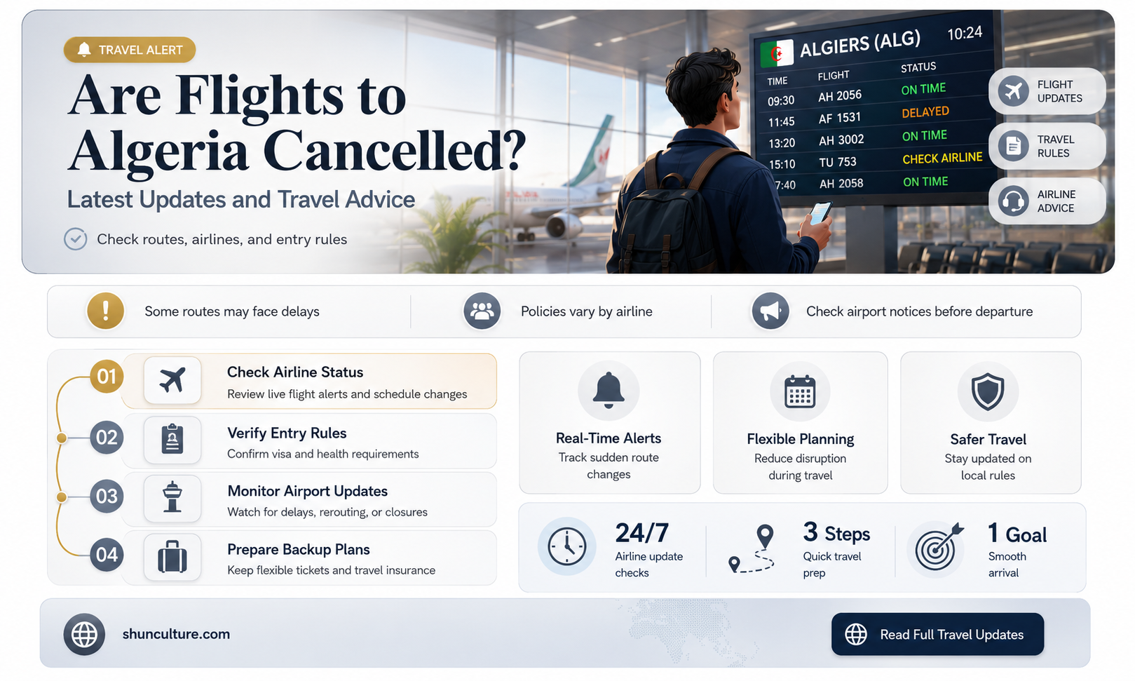 are flights to algeria cancelled