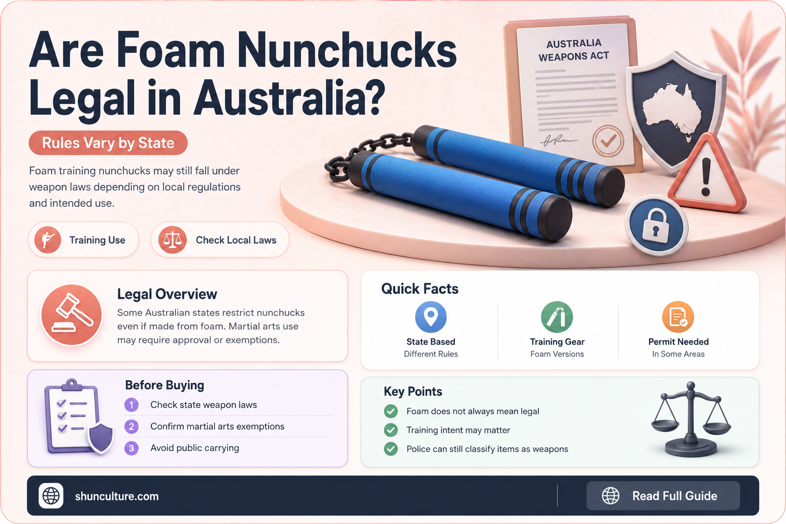 are foam nunchucks illegal in australia