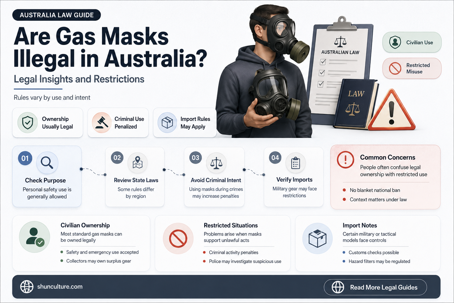 are gas masks illegal in australia