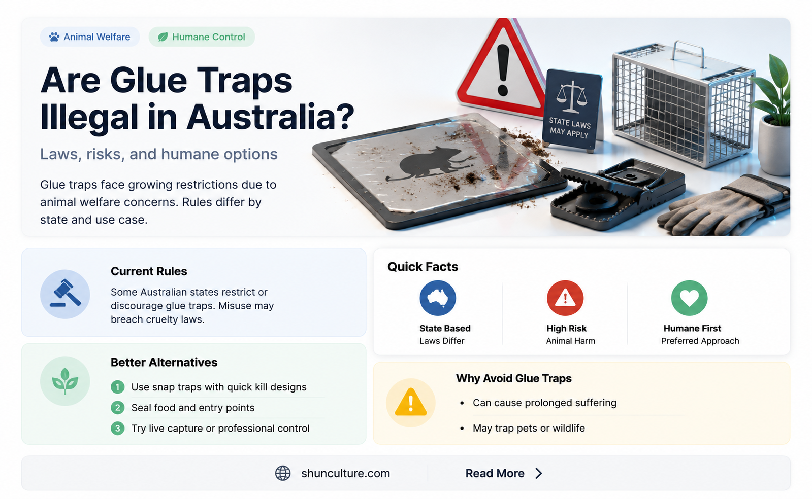 are glue traps illegal in australia