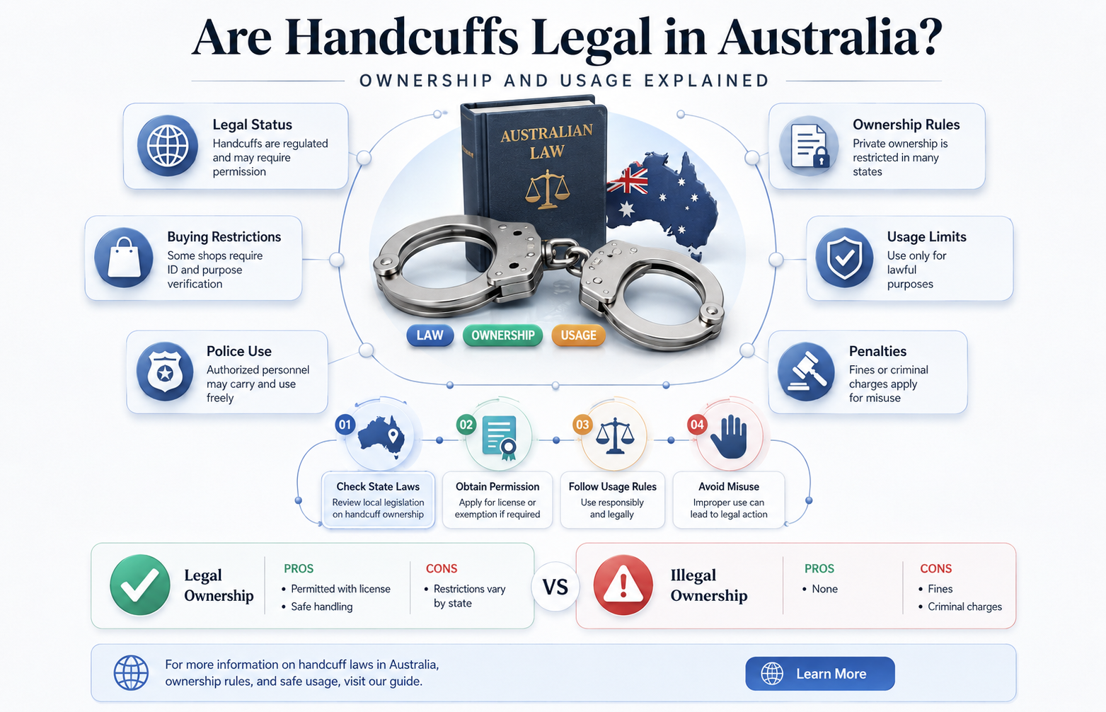 are handcuffs illegal in australia