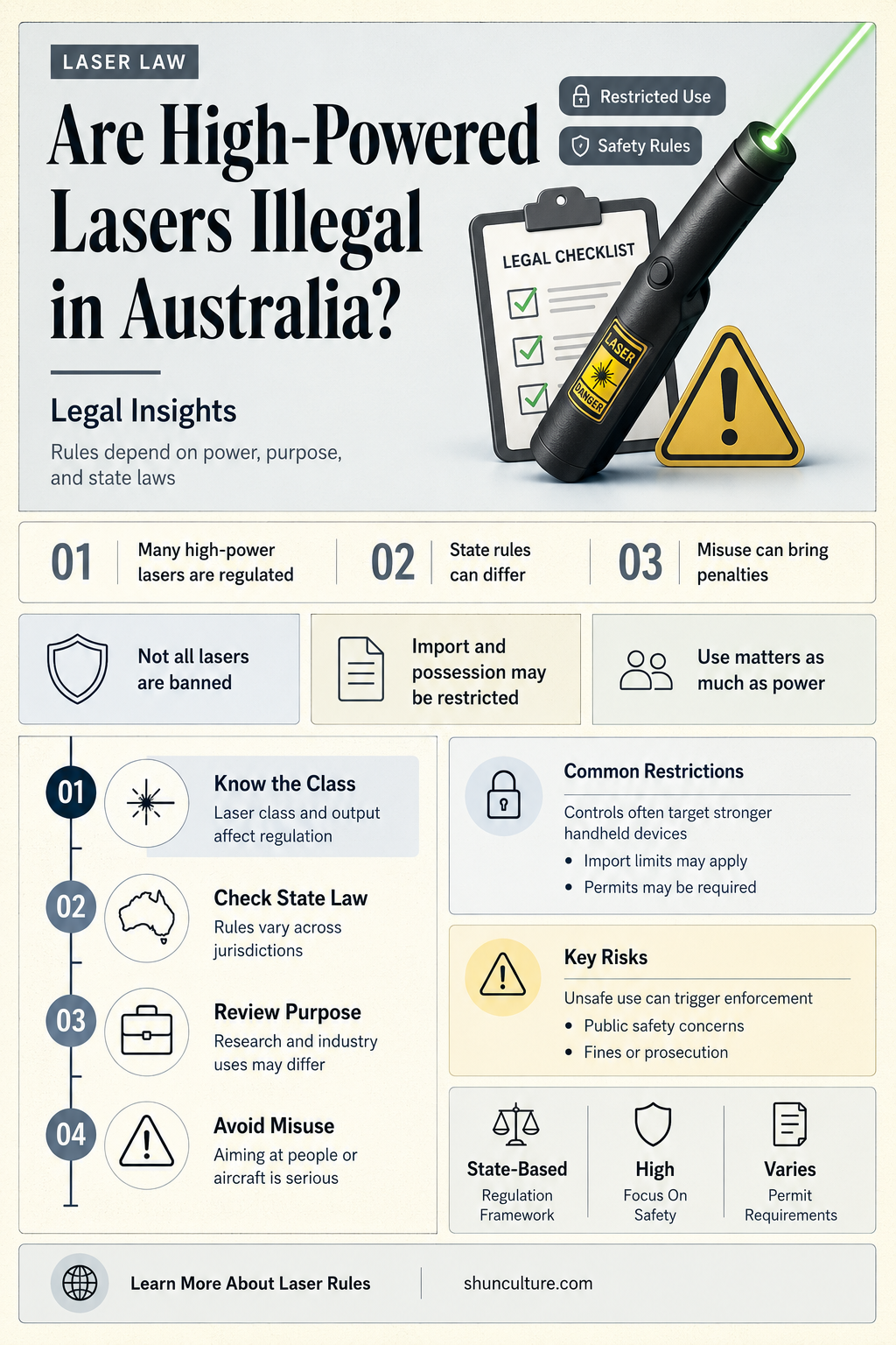 are high powered lasers illegal in australia