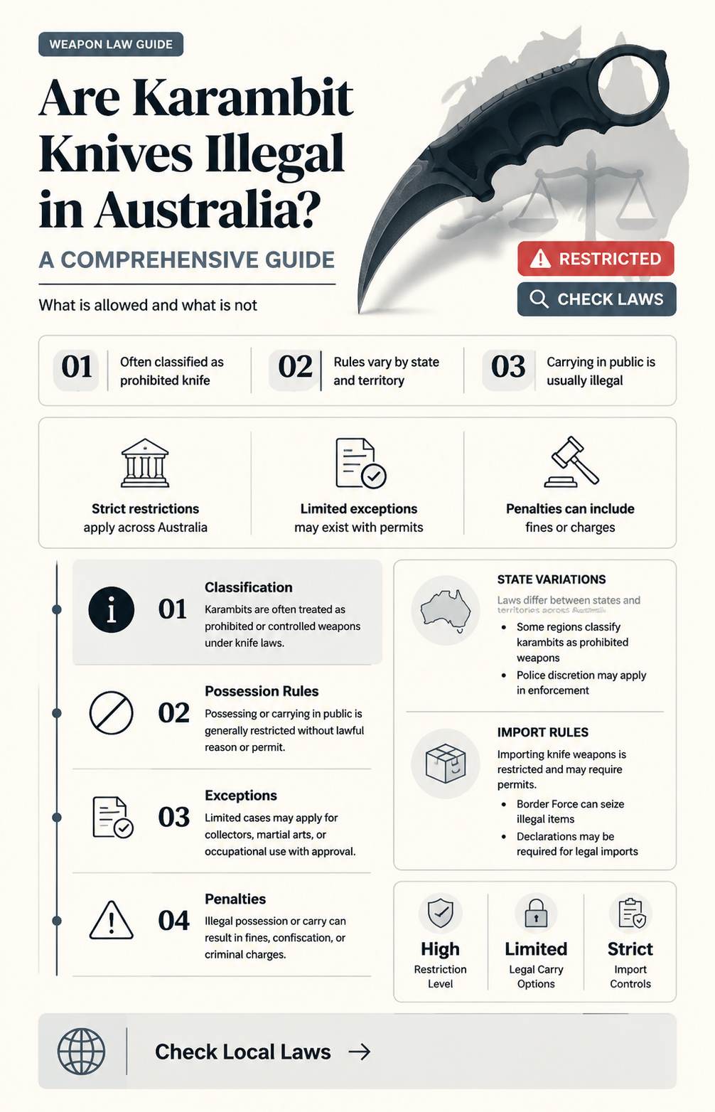 are karambit knives illegal in australia
