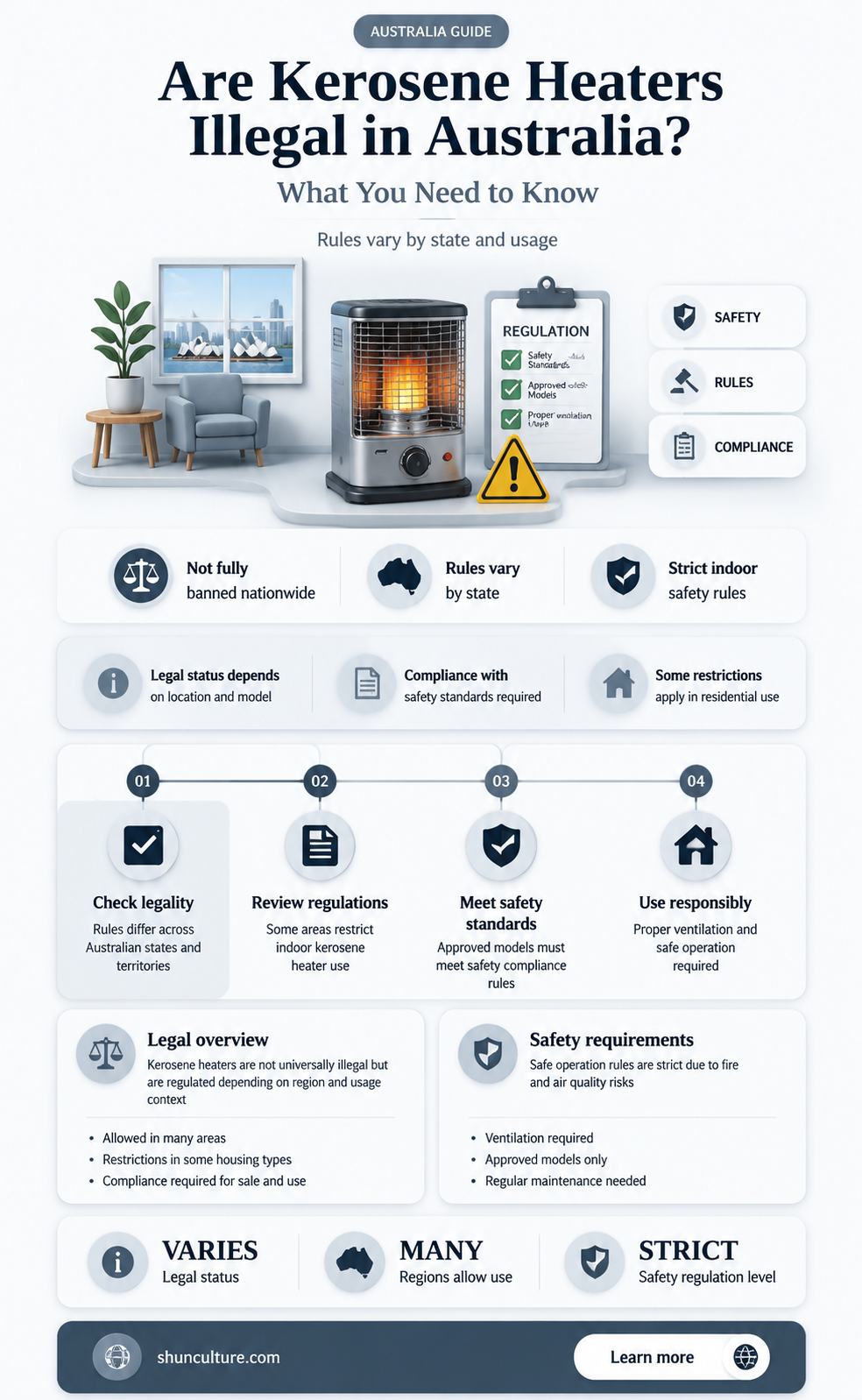 are kerosene heaters illegal in australia