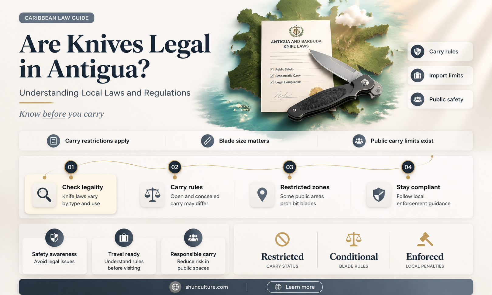 are knives legal in antigua