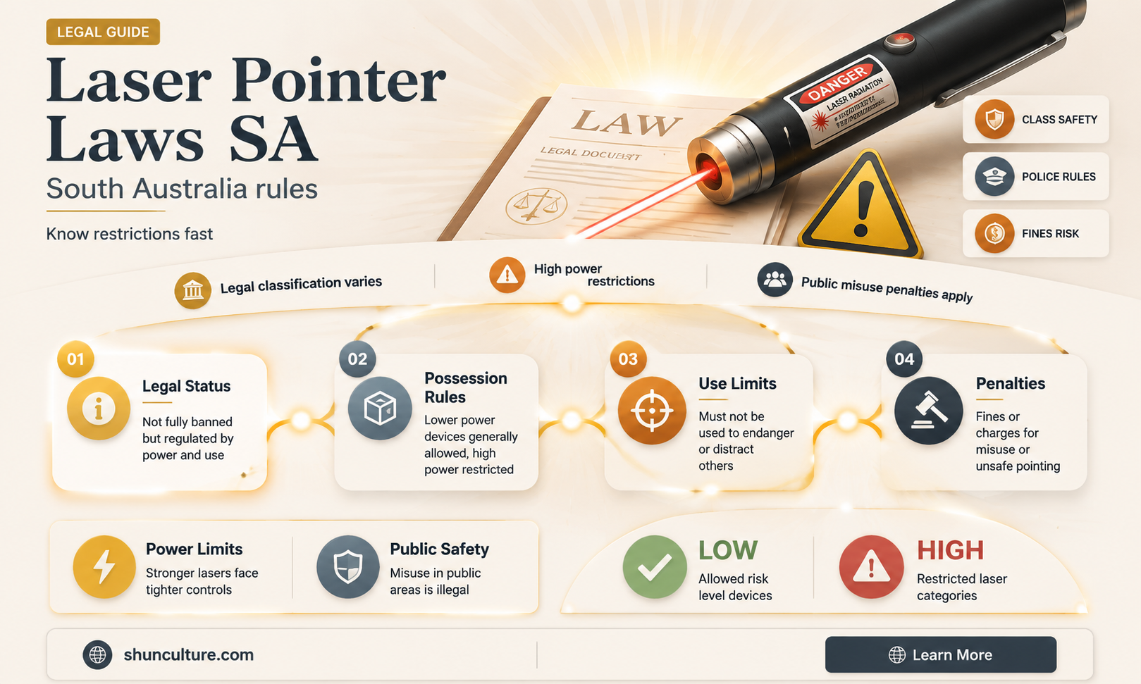 are laser pointers illegal in south australia