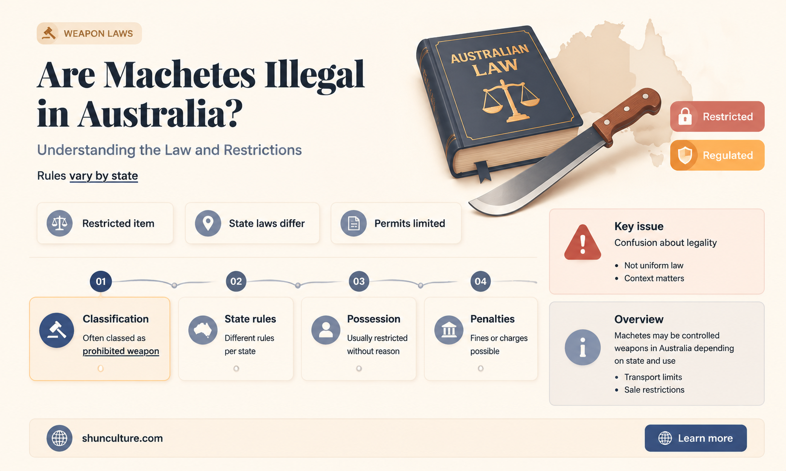 are machetes illegal in australia