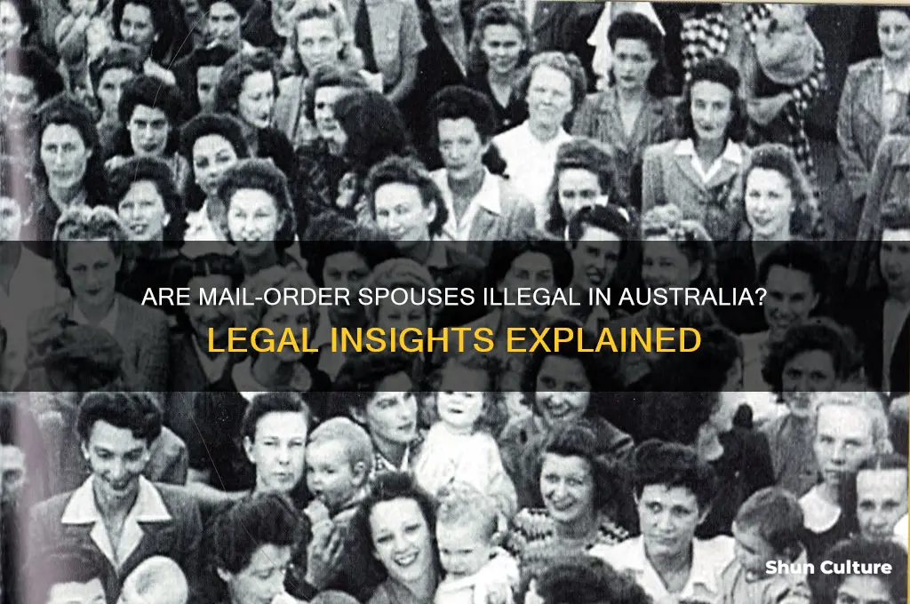 are mail order spouse illegal australia