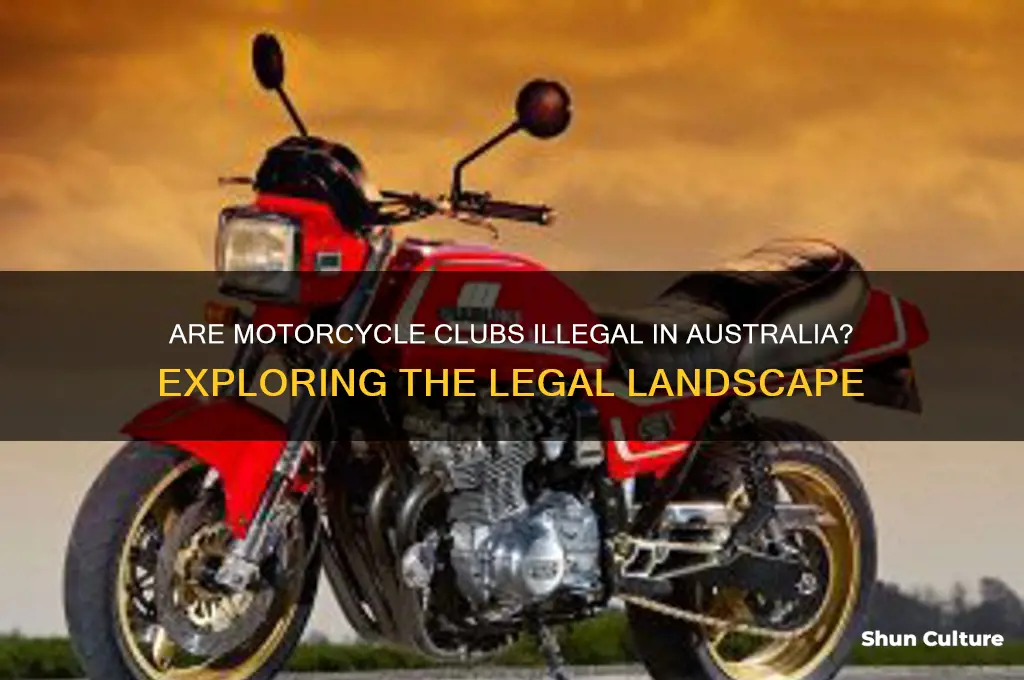are motorcycle clubs illegal in australia