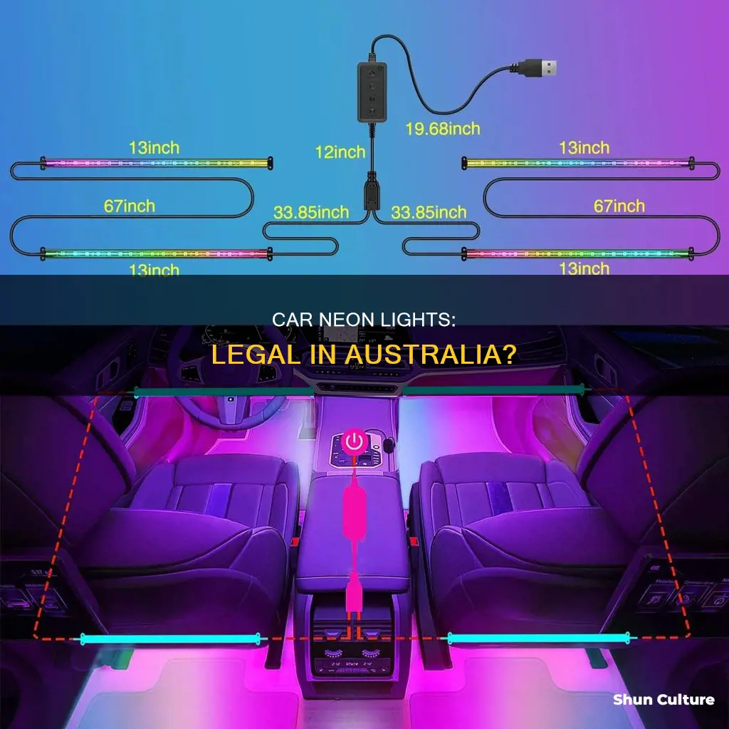 are neon lights on cars illegal in australia