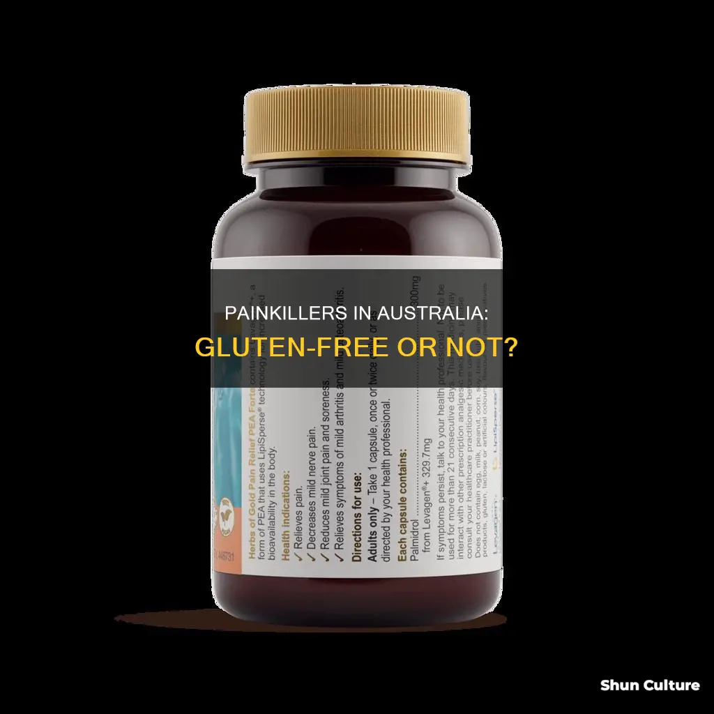 are painkillers gluten free australia