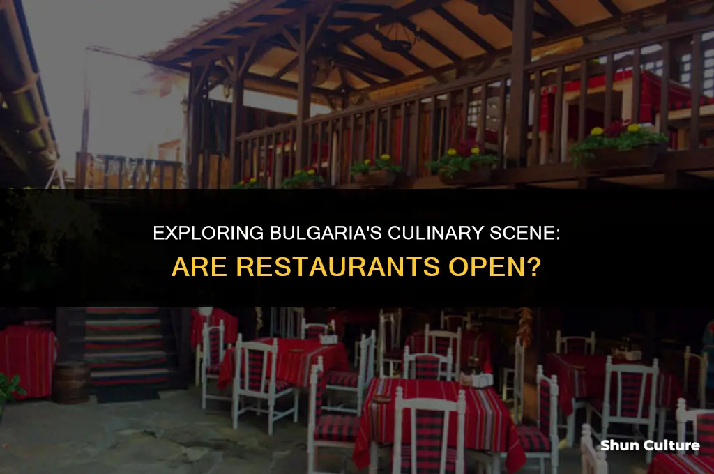 are restaurants open in bulgaria