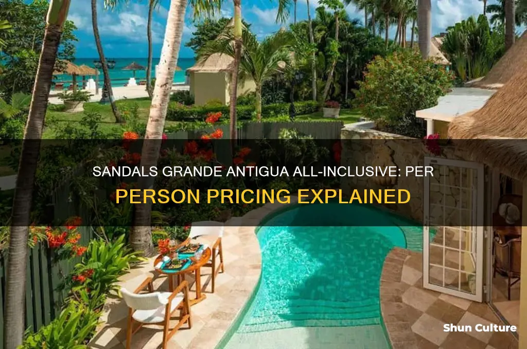 are sandals grande antigua all inclusive prices per person