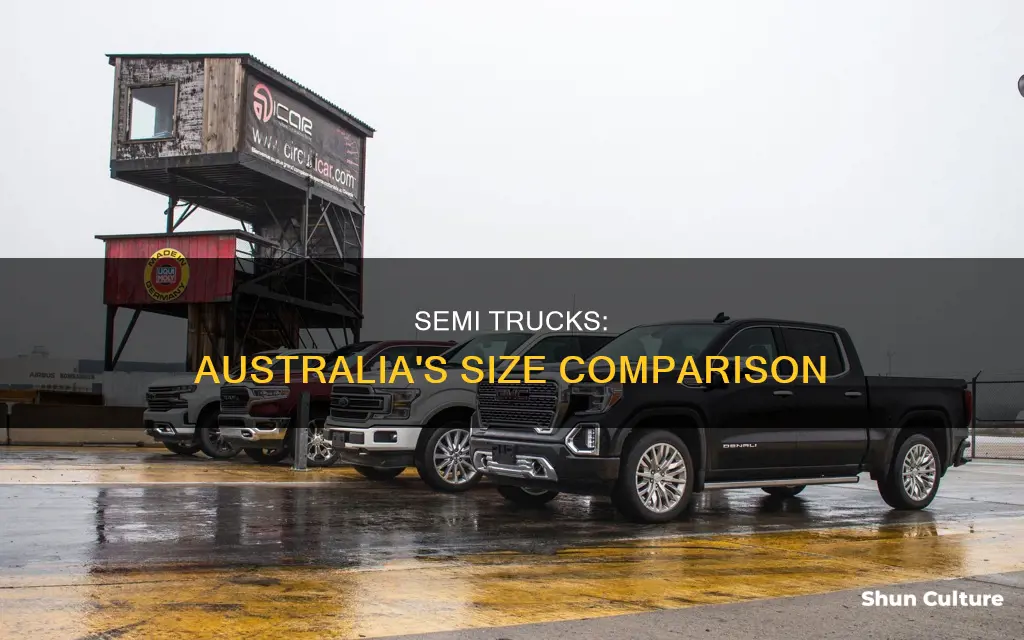 are semi trucks in australia the same size